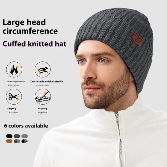 Big Head Circumference Warm Ear Protection Men's Woolen Cap