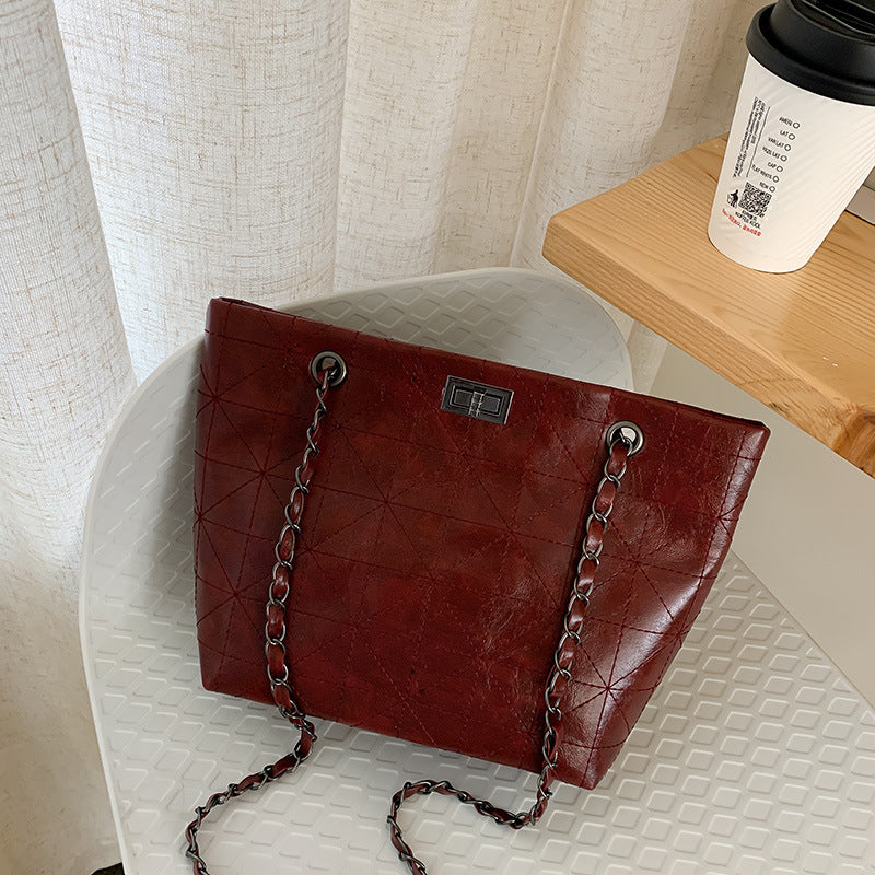 Chain fashion bucket bag