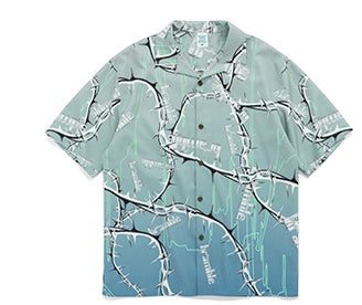 Digital printed men's streetwear Hawaiian shirt