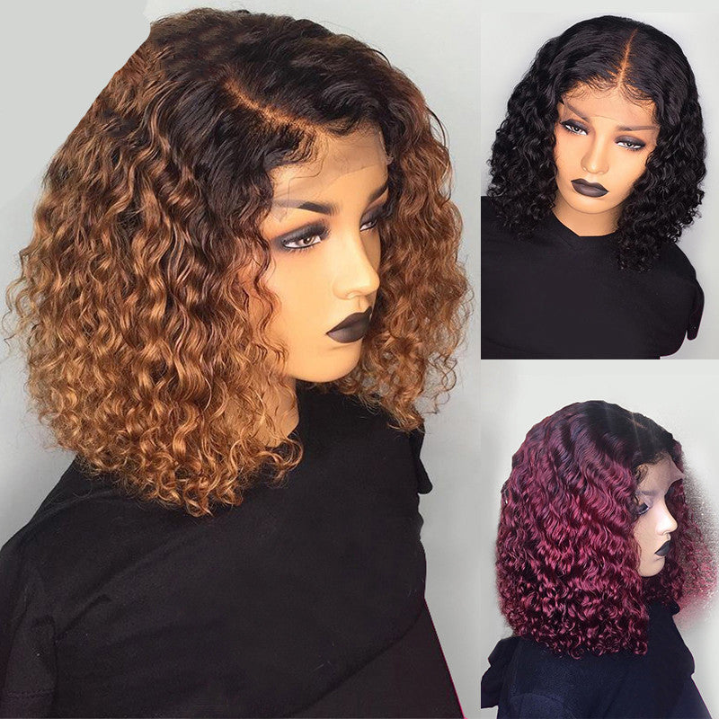 Water wave bob wigs Human Hair