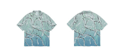 Digital printed men's streetwear Hawaiian shirt