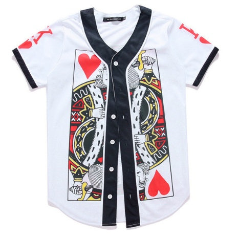 Breasted 3D Shirt Summer T Shirt Fashion Overshirt Baseball Jersey Teen Hip Hop Streetwear