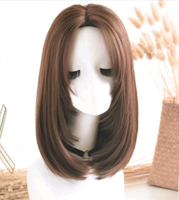 Wig in the long straight hair fashion realistic wig wig long straight hair