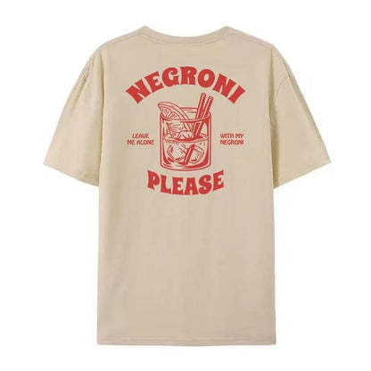 Negroni Please Graphic T-Shirts Vintage Streetwear Women Cut