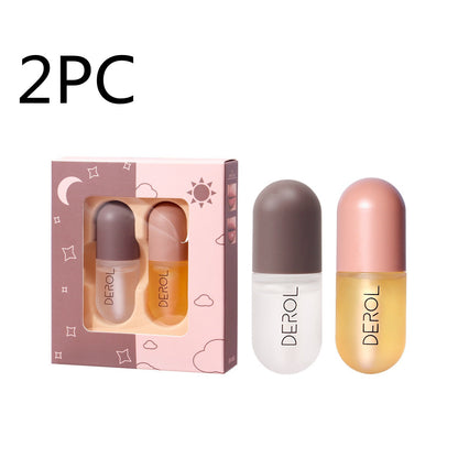 Day Night Instant Volume Lip Plumper Oil Clear Lasting Nourishing Repairing Reduce Lip Fine Line Care Lip Beauty Cosmetic