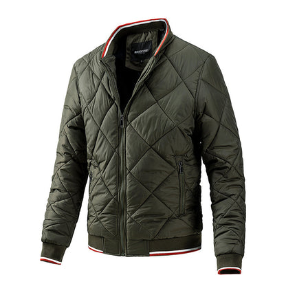 Men's Fashionable Urban Rhombus Quilted Jacket