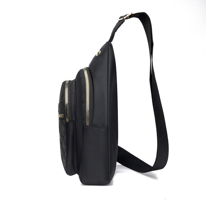 Nylon Chest Bag Women's Fashion Rhombus Crossbody Bag