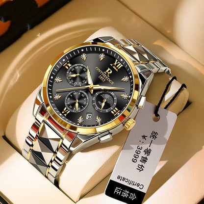 Waterproof Tungsten Steel Quartz Business Watch