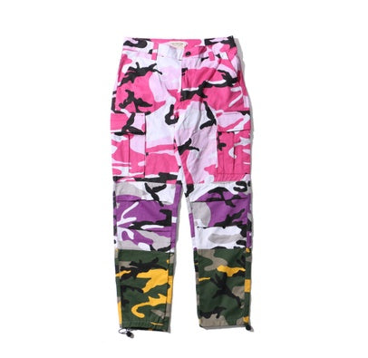 Tri Renk Camo Patchwork Kargo Pantolon Erkekler Baggy Taktik Pantolon Hip Hop Rahat Cep Pantolon Kamuflaj Streetwear Yeni