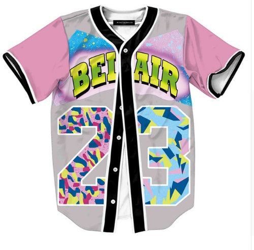 Breasted 3D Shirt Summer T Shirt Fashion Overshirt Baseball Jersey Teen Hip Hop Streetwear