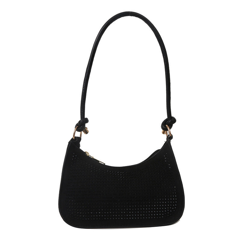 Diamond-embedded Western Style Underarm Bag Fashion Fashion Casual Shoulder Bag