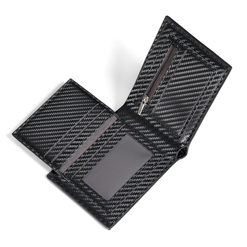 Three-fold Carbon Fiber High-grade Men's Wallet