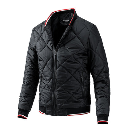 Men's Fashionable Urban Rhombus Quilted Jacket