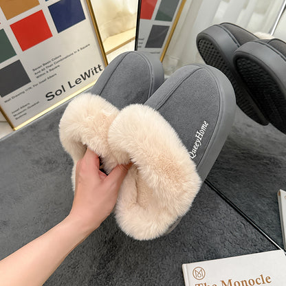 Plush Cotton Slippers Women's Autumn And Winter Warm