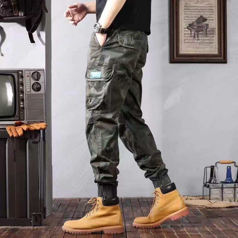 Camouflage Cargo Pants Men's Loose Outdoor Pants