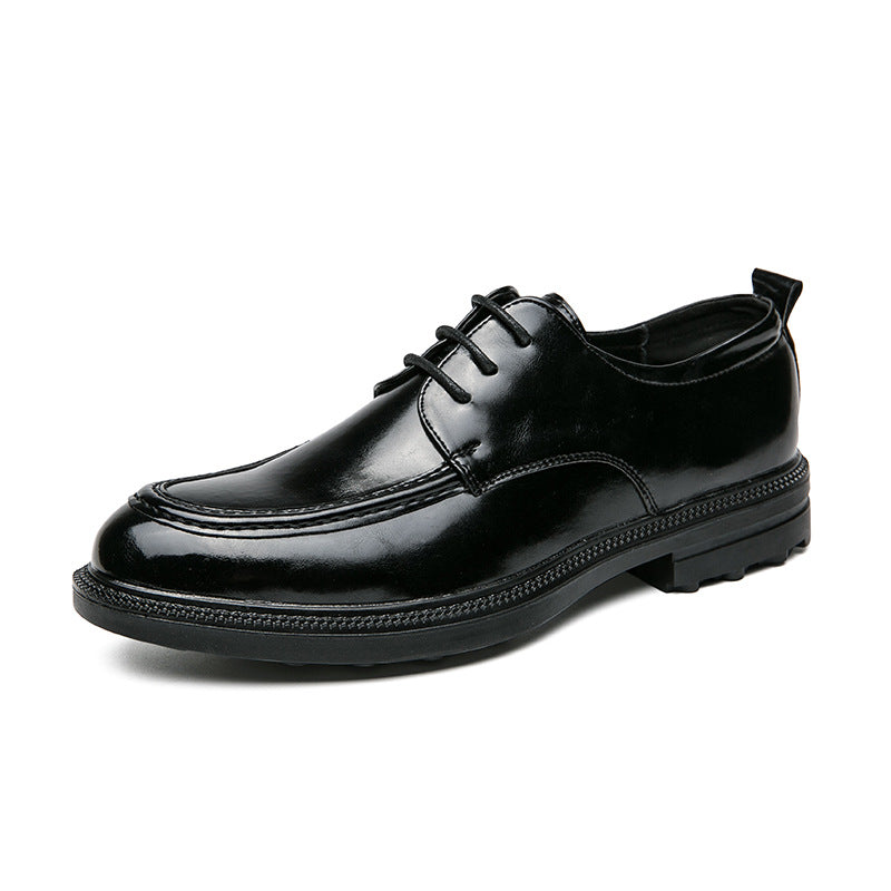 Horsebit Loafers Male Fashion Formal Wear Lace-up Platform