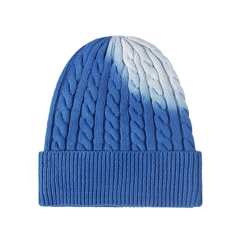 Outdoor Windproof Warm Fashion Tie-dyed Knitted Hat