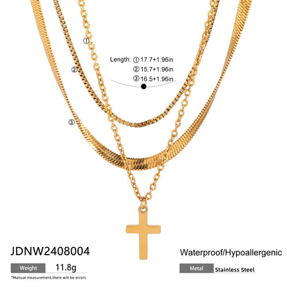 Women's Fashion Personality Cross Simple Necklace