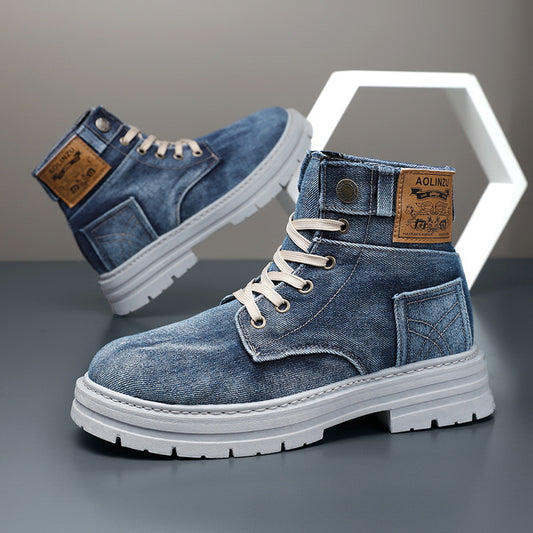 High-top Board Shoe Denim Casual