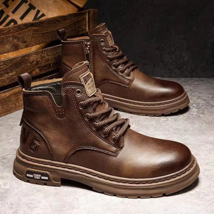 Retro British Style Work Ankle Boots Male