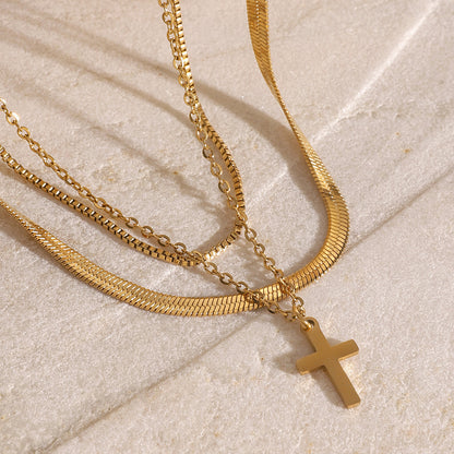 Women's Fashion Personality Cross Simple Necklace