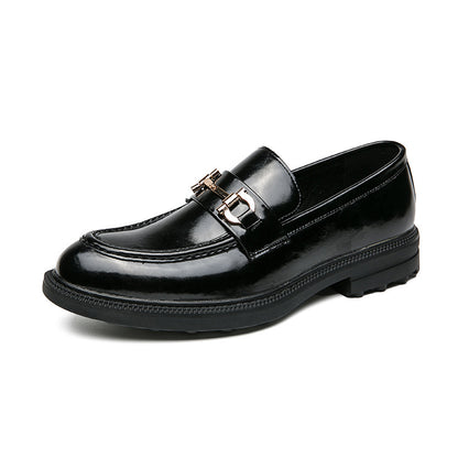 Horsebit Loafers Male Fashion Formal Wear Lace-up Platform