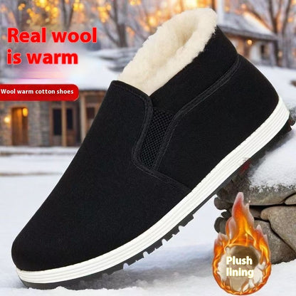 Fashion Personality Winter Canvas Thermal Shoes Men