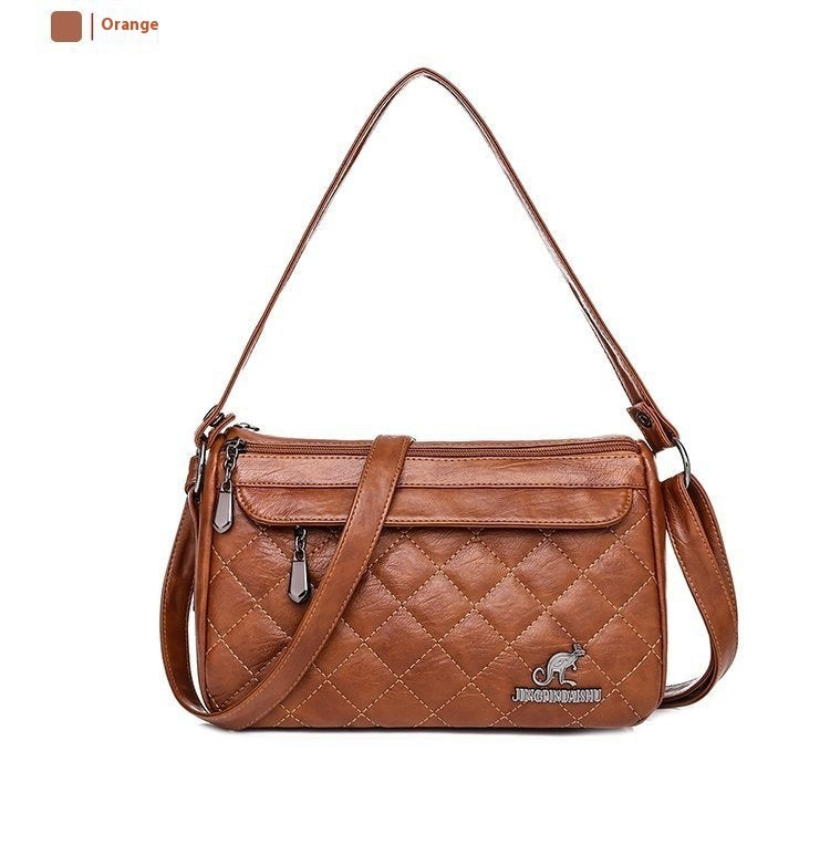 PU Soft Leather Textured Crossbody Bag