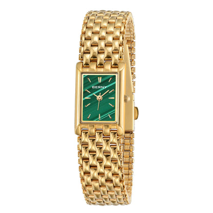 Ultra-thin Gold Quartz Watch Rectangular Men's Watch