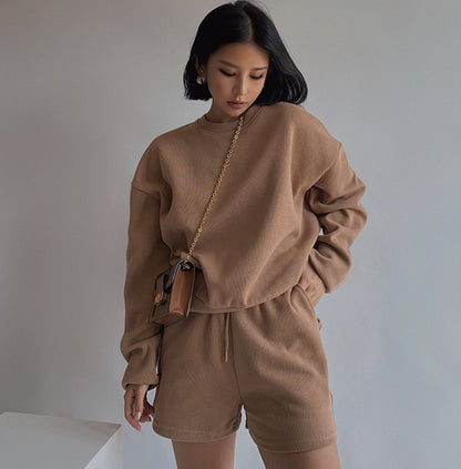 Long Sleeve Solid Color Urban Casual Suit