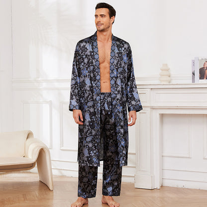 Men's Fall Thin Long Sleeve Pajamas