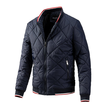 Men's Fashionable Urban Rhombus Quilted Jacket