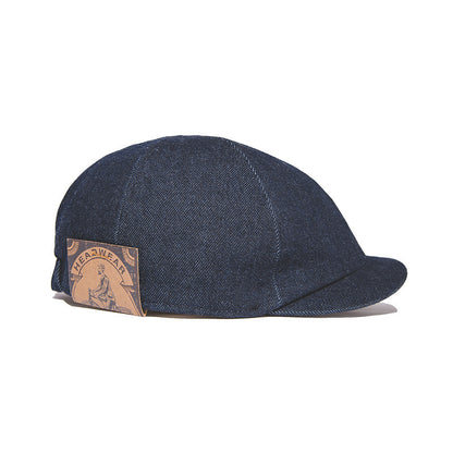 American Retro British Denim Newsboy Cap