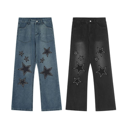 Creative Casual Urban Casual Denim Straight Leg Pants Women