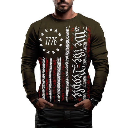 European And American Style Long Sleeve Men's Daily Casual Style XINGX Printing