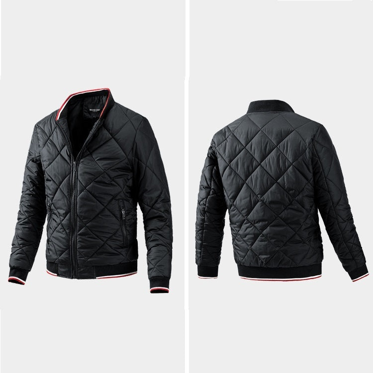 Men's Fashionable Urban Rhombus Quilted Jacket