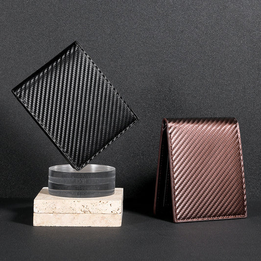 Three-fold Carbon Fiber High-grade Men's Wallet